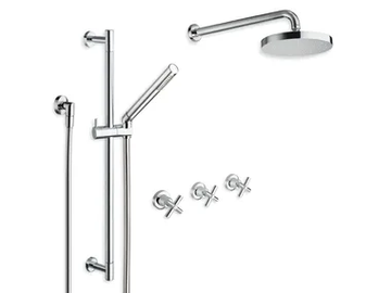 EXCLUSIVE CRIEV161 - Wall-mounted shower panel with overhead shower by CRISTINA Rubinetterie - view 2